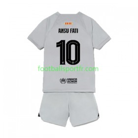 Tenue FC Barcelone Ansu Fat 10 Enfant Troisieme 2022-2023 Maillot de Foot